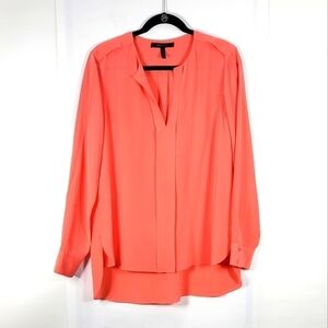 BCBGMaxAzria Pink Coral Silk Blouse # 433 Size M